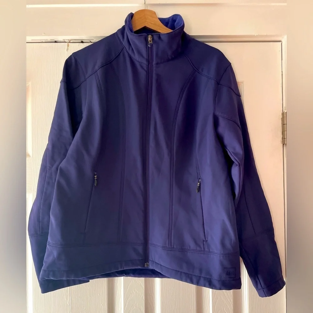 REI Purple Shell Jacket Fleece‎ Lined Size Large EUC
